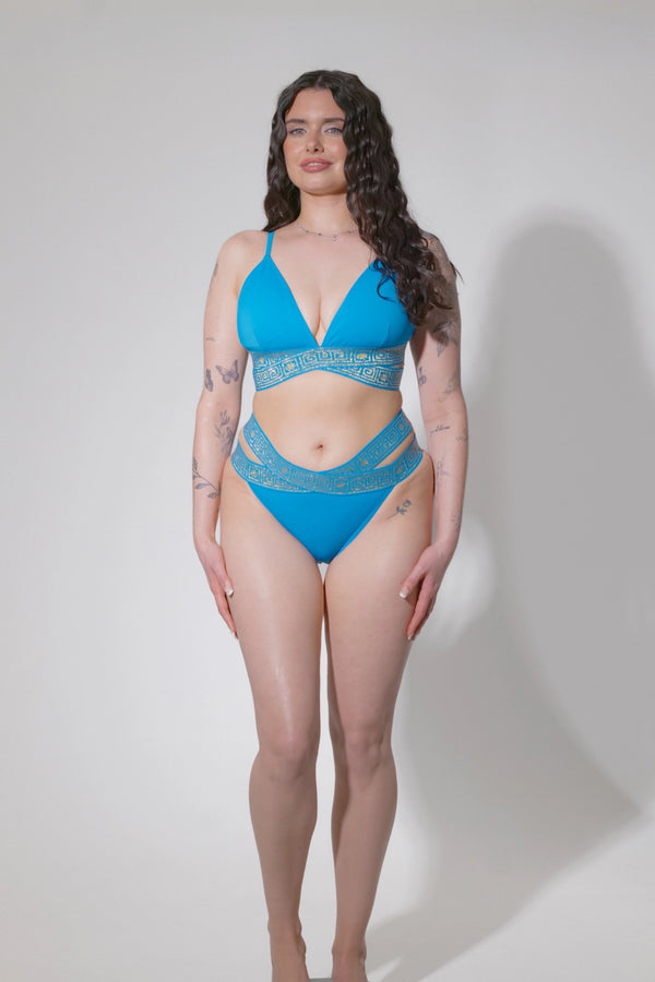The Blue Mosaic Bikini Bottoms - 12 360 view