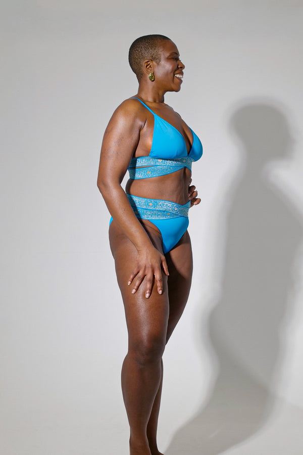 The Blue Mosaic Bikini Top - 12 360 view
