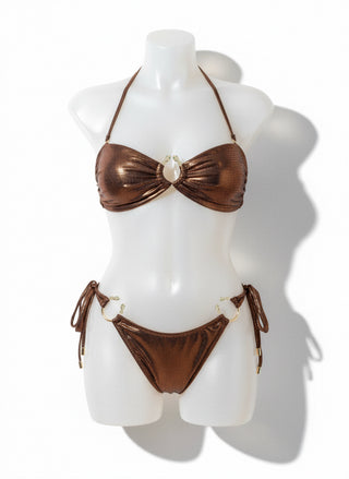 The Bronze Medusa Bikini Top - Recycled Fabric