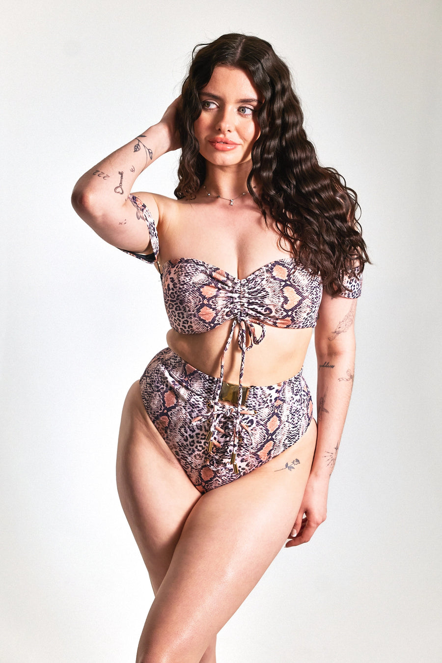The Artemis Bandeau Top With Adjustable Drawcords