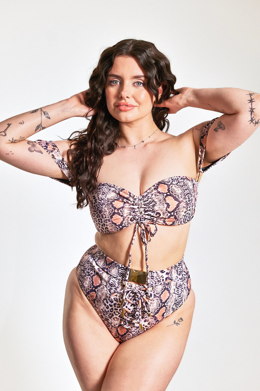 The Artemis Bandeau Top With Adjustable Drawcords
