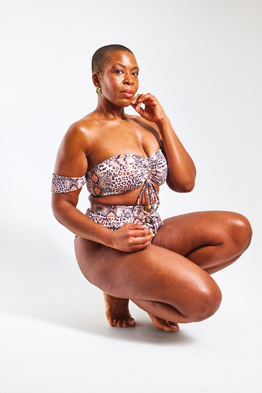 The Artemis Bandeau Top With Adjustable Drawcords