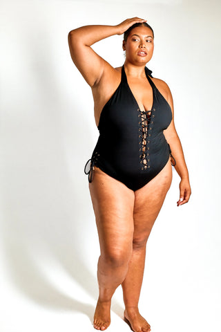 Sample - The Lace Me Up Shaping Swimsuit
