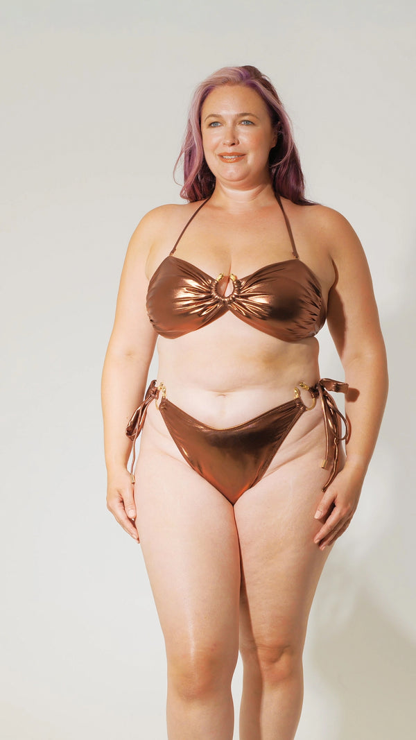 The Bronze Medusa Bikini Bottoms - 18-20 360 view